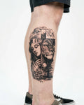 Praying Woman, Lion & Cross