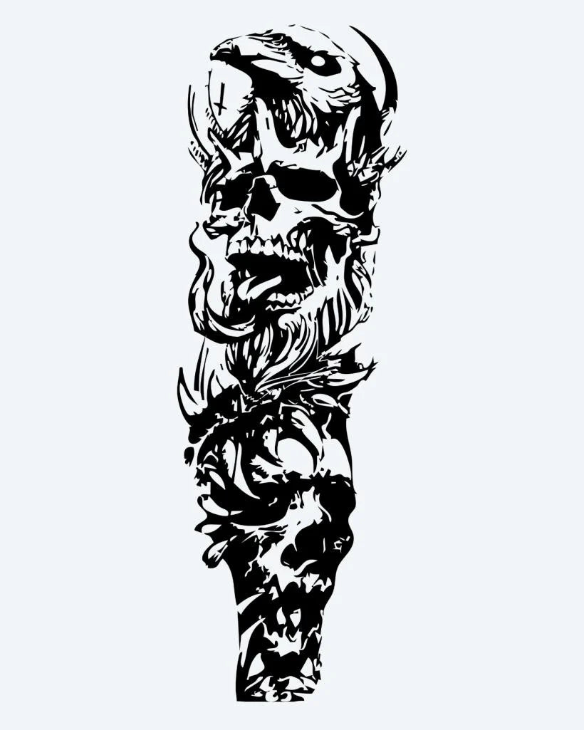 Skull & Floral Chaos