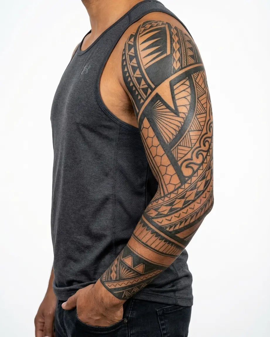 Samoan Geometric Sleeve