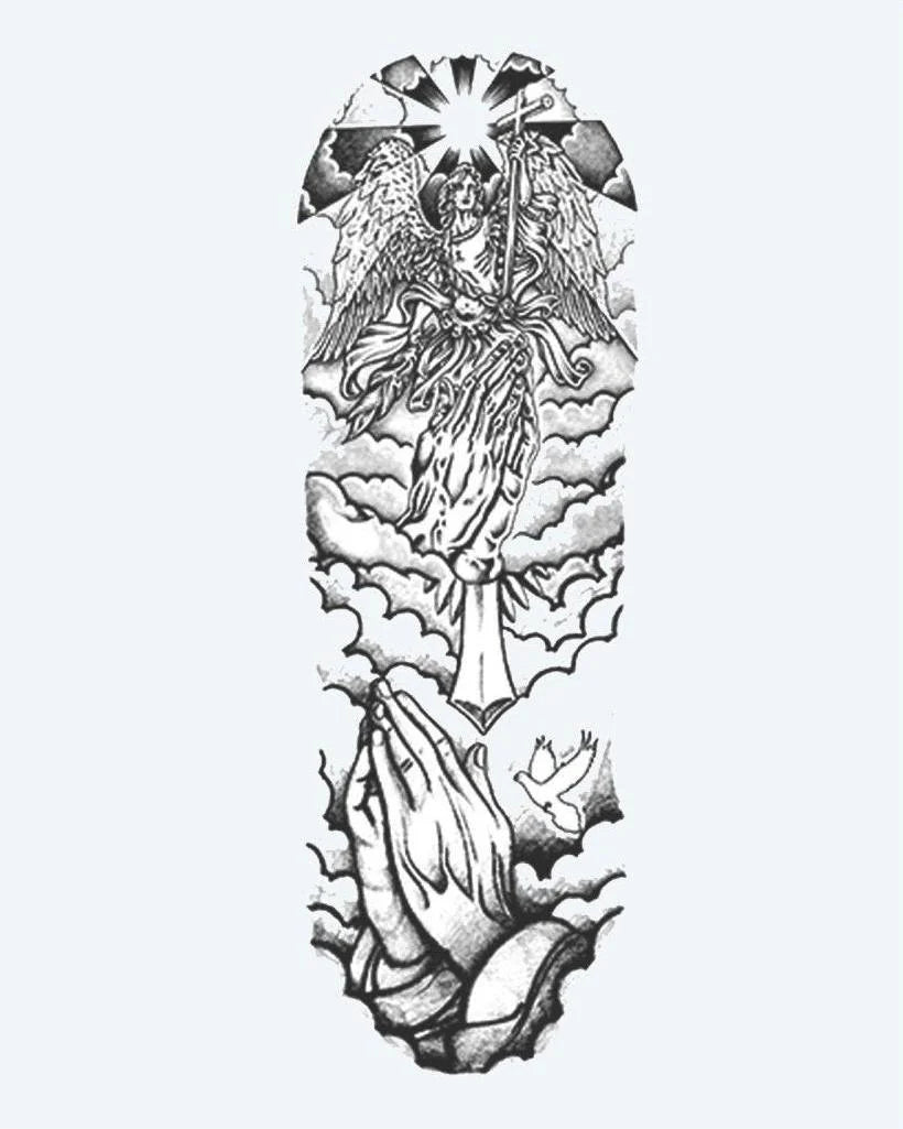 Angel & Praying Hands Sleeve