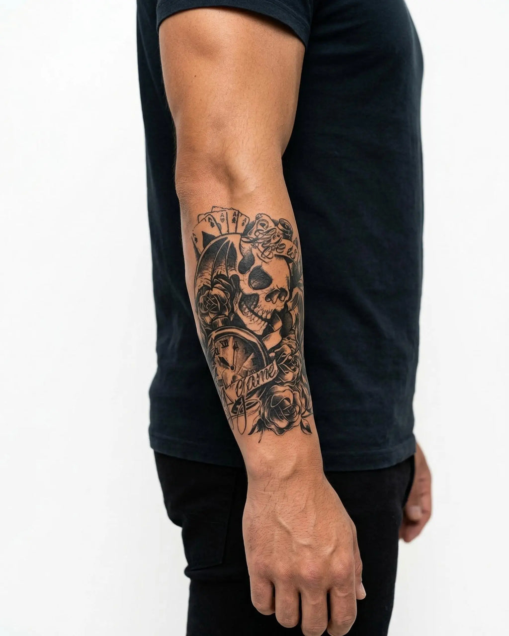 Skull, Clock & Cards