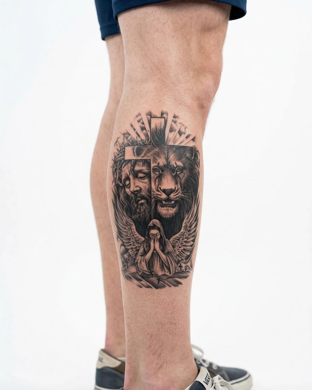 Faith: Lion, Cross & Angel