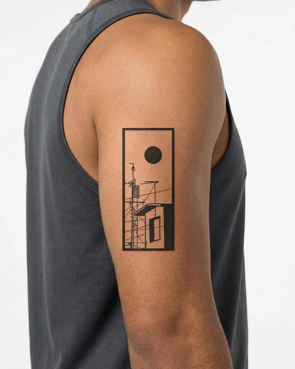 Urban Rooftop Scene