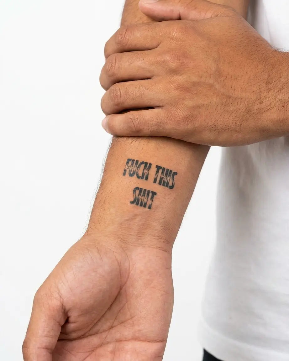 Distressed Expletive Quote