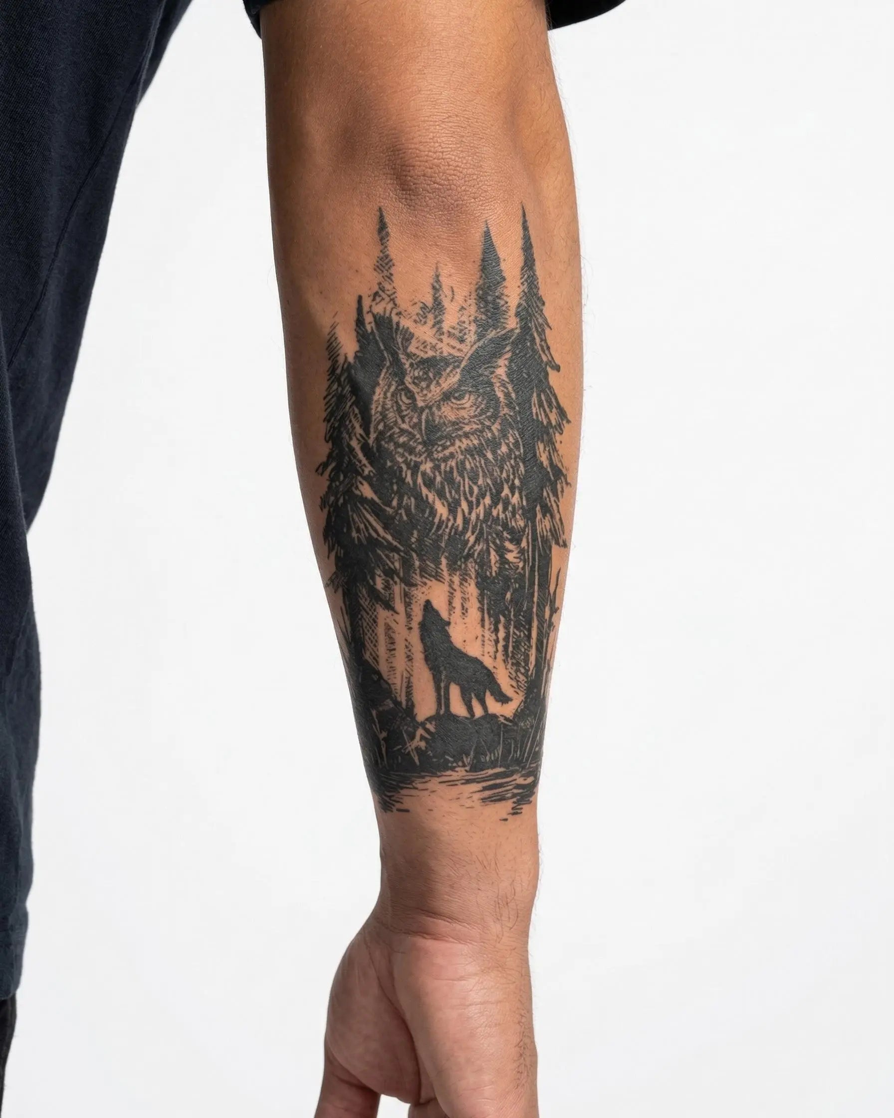 Forest Owl & Wolf