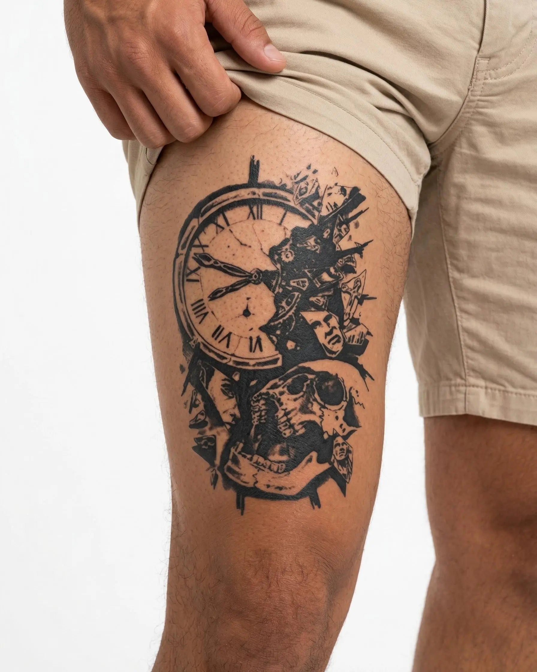Shattered Clock & Skull