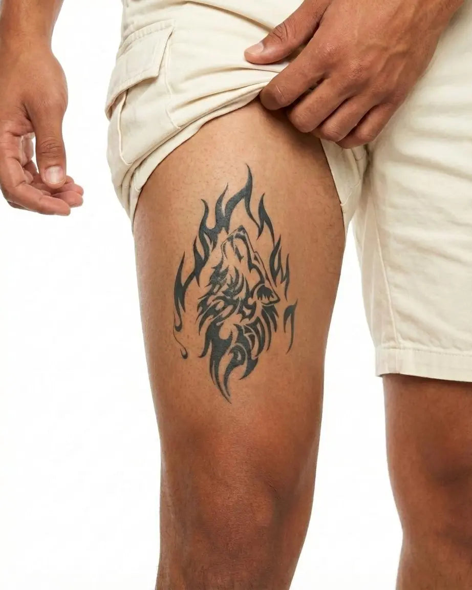 Tribal Howling Wolf