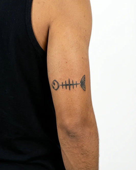 Minimalist Fish Skeleton