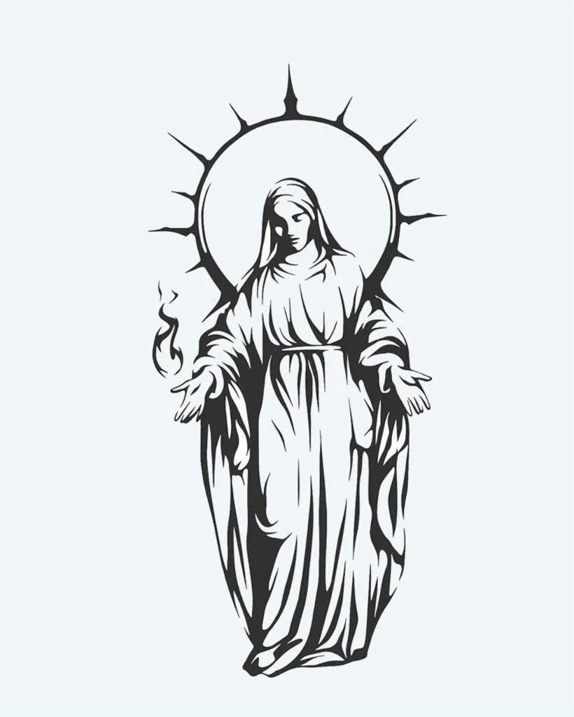 Virgin Mary with Halo