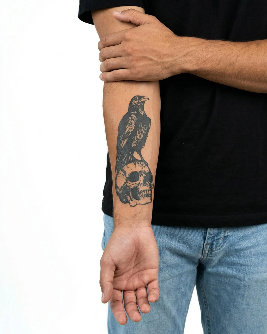 Raven on Skull
