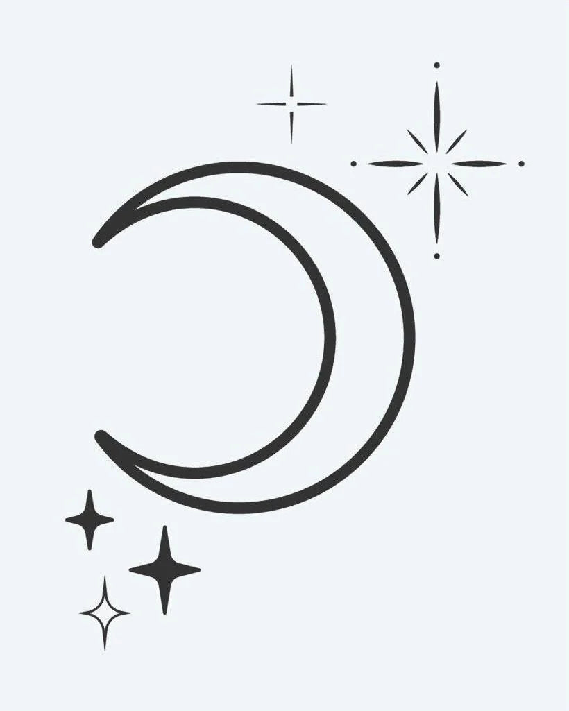Crescent Moon & Stars