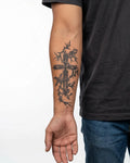 Cross with Roses & Thorns