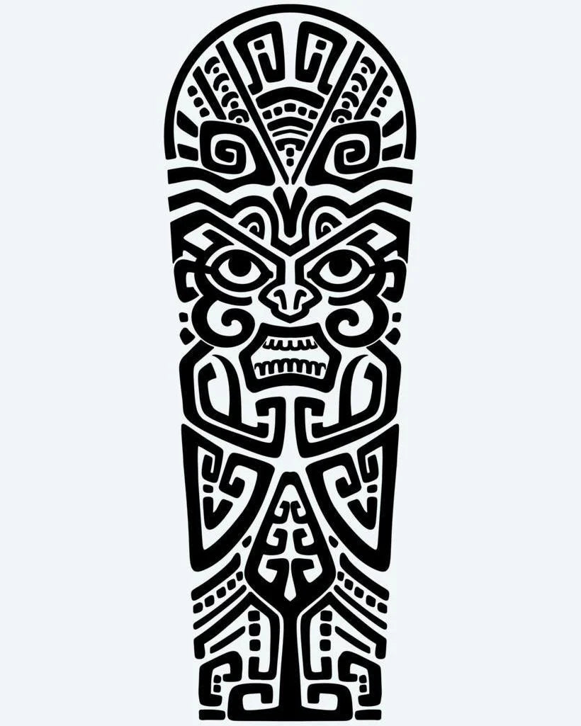 Polynesian Tiki Face