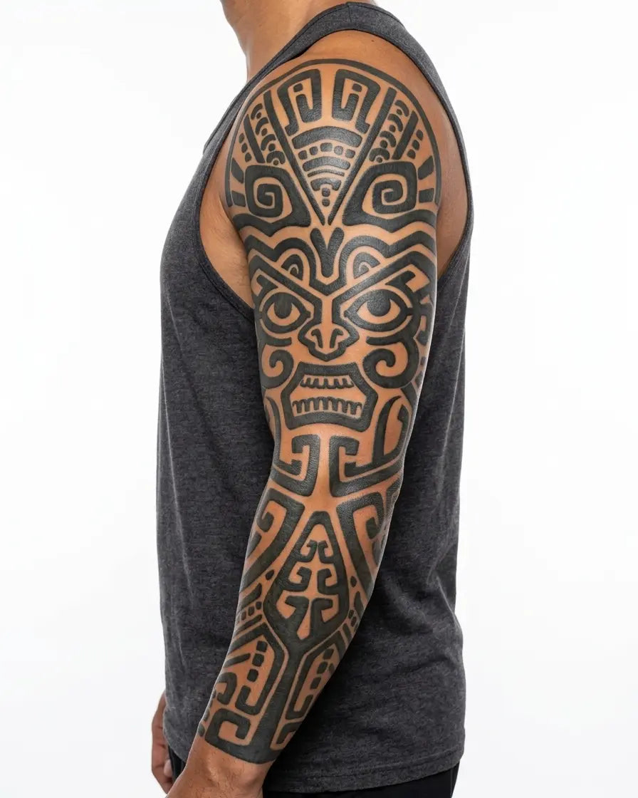 Polynesian Tiki Face