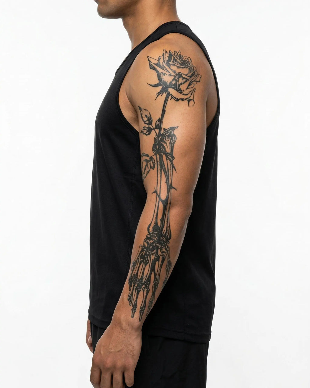 Skeleton Hand & Rose
