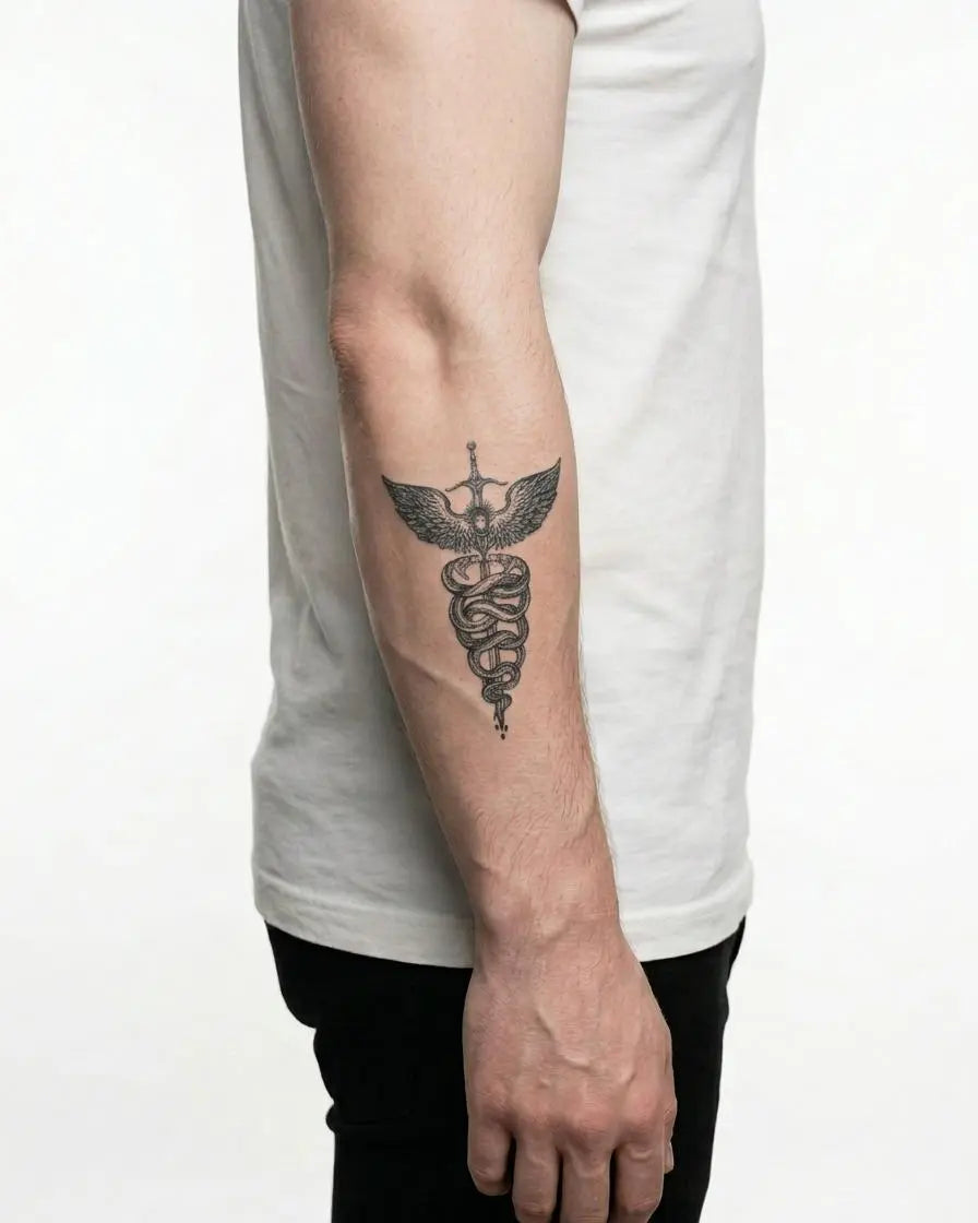 Caduceus Serpents & Sword