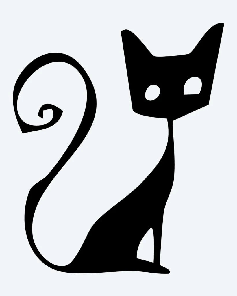 Sitting Cat Silhouette