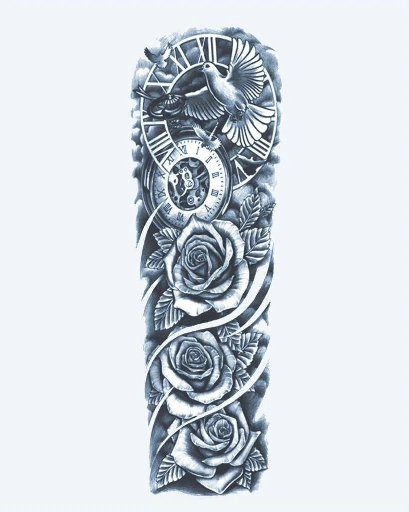 Clock, Dove & Roses