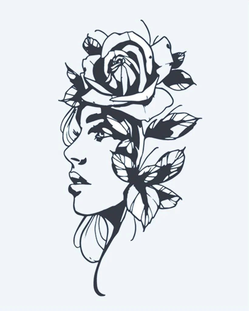 Woman & Rose Portrait