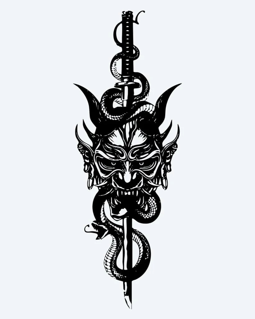 Oni Mask & Serpent Dagger