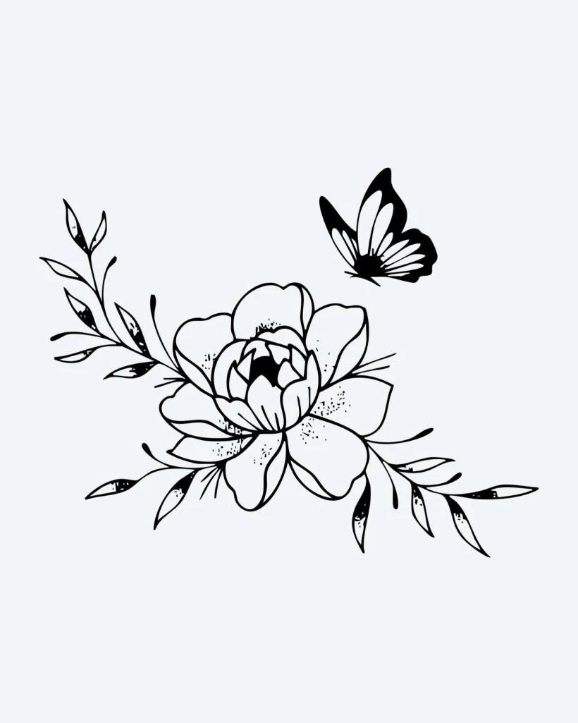Peony & Butterfly