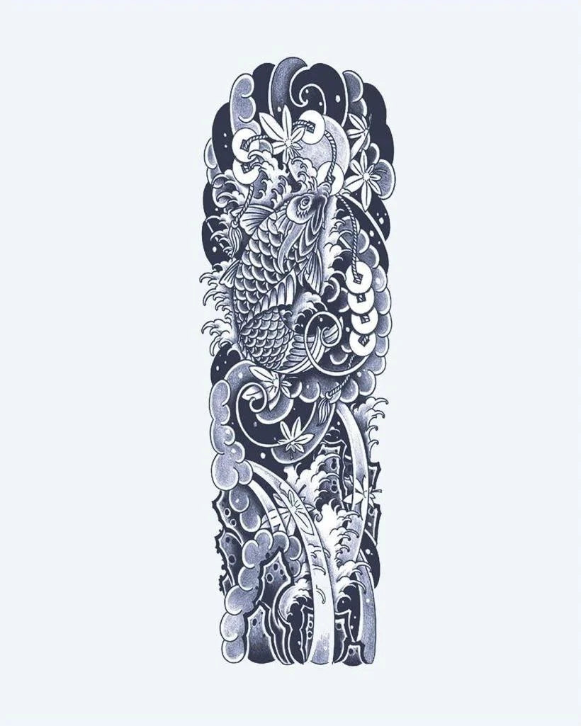 Koi Fish & Waves Sleeve