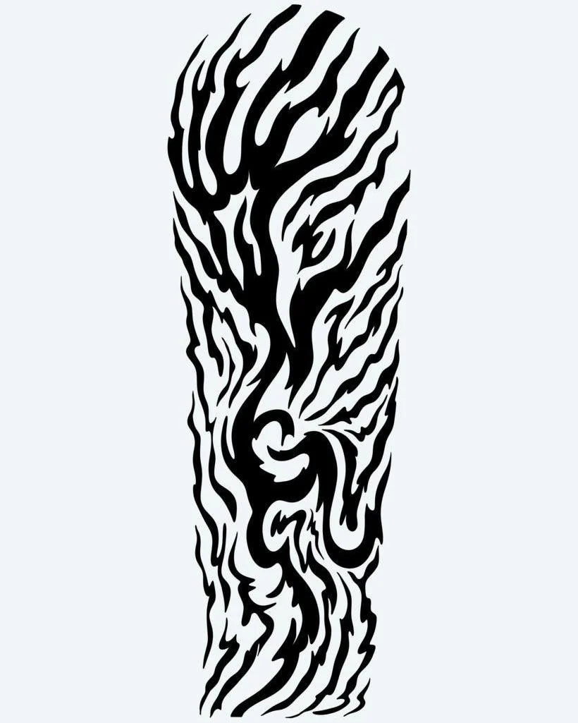 Tribal Flame Sleeve