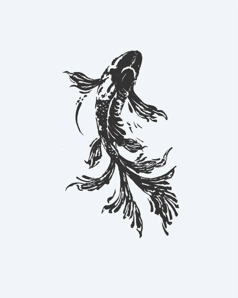 Koi Fish Ink Brush