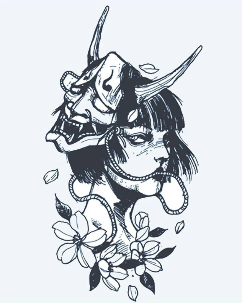 Hannya Mask & Geisha