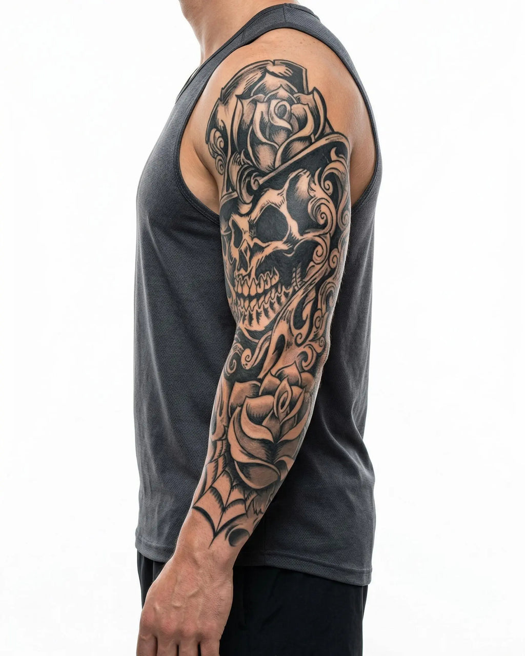 Skull in Top Hat & Roses