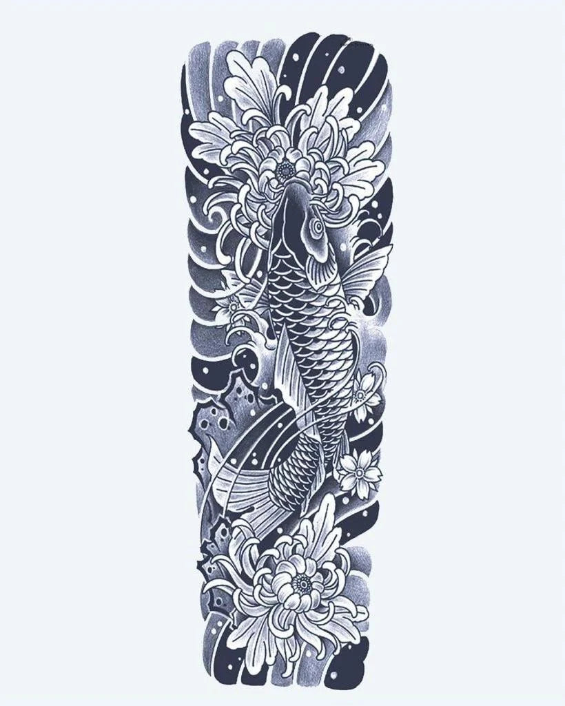 Koi Fish & Chrysanthemum Sleeve